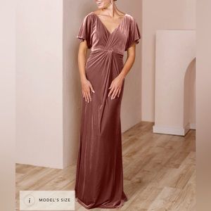 Gwen Velvet Dress Revelry Dusty Rose